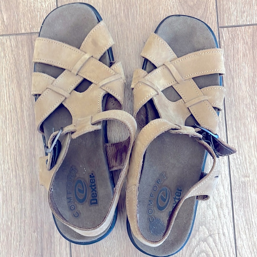 Vintage Women's Dexter USA Comfort Leather Sandal Size 11M
